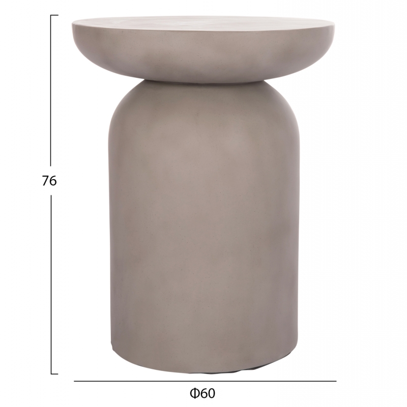 ΒΟΗΘΗΤΙΚΟ ΤΡΑΠΕΖΙ ANNA HM18160.03 FIBER CEMENT ΣΕ ΓΚΡΙ--Φ60x76Υεκ.