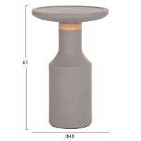 ΒΟΗΘΗΤΙΚΟ ΤΡΑΠΕΖΙ TRED(T) HM18169.03 FIBER CEMENT ΓΚΡΙ-ΦΥΣΙΚΟ RATTAN--Φ40x61Υεκ.