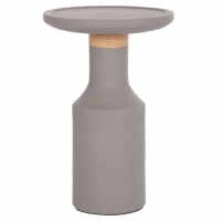 ΒΟΗΘΗΤΙΚΟ ΤΡΑΠΕΖΙ TRED(T) HM18169.03 FIBER CEMENT ΓΚΡΙ-ΦΥΣΙΚΟ RATTAN--Φ40x61Υεκ.