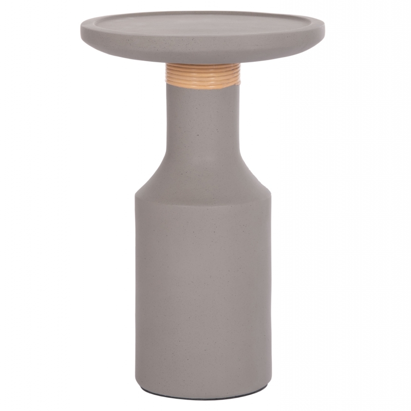 ΒΟΗΘΗΤΙΚΟ ΤΡΑΠΕΖΙ TRED(T) HM18169.03 FIBER CEMENT ΓΚΡΙ-ΦΥΣΙΚΟ RATTAN--Φ40x61Υεκ.