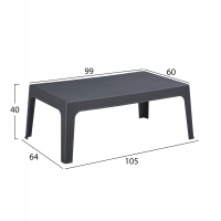 ΤΡΑΠΕΖΑΚΙ ΟΡΘΟΓΩΝΙΟ SLEEK HM6367.10 ΠΟΛΥΠΡΟΠΥΛΕΝΙΟ ΣΕ ΣΚΟΥΡΟ ΓΚΡΙ 105x64x40Υεκ. ΤΡΑΠΕΖΑΚΙ ΟΡΘΟΓΩΝΙΟ SLEEK HM6367.10 ΠΟΛΥΠΡΟΠΥΛΕΝΙΟ ΣΕ ΣΚΟΥΡΟ ΓΚΡΙ 105x64x40Υεκ.