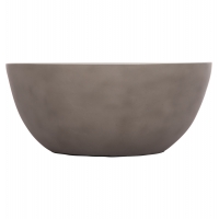 ΤΡΑΠΕΖΙ ΣΑΛΟΝΙΟΥ ΣΤΡΟΓΓΥΛΟ ALLAN HM18162.03 FIBER CEMENT ΣΕ ΓΚΡΙ--Φ92x49Υεκ.