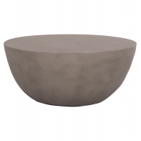 ΤΡΑΠΕΖΙ ΣΑΛΟΝΙΟΥ ΣΤΡΟΓΓΥΛΟ ALLAN HM18162.03 FIBER CEMENT ΣΕ ΓΚΡΙ--Φ92x49Υεκ.