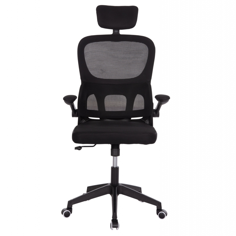 ΚΑΡΕΚΛΑ ΓΡΑΦΕΙΟΥ BASTON HM18236.01 ΜΑΥΡΟ MESH & PP ΣΚΕΛΕΤΟΣ 64x60x117-127Υεκ.