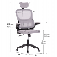 ΚΑΡΕΚΛΑ ΓΡΑΦΕΙΟΥ BASTON HM18236.02 ΓΚΡΙ MESH & ΜΑΥΡΟ PP ΣΚΕΛΕΤΟΣ 64x60x127Υεκ. ΚΑΡΕΚΛΑ ΓΡΑΦΕΙΟΥ BASTON HM18236.02 ΓΚΡΙ MESH & ΜΑΥΡΟ PP ΣΚΕΛΕΤΟΣ 64x60x127Υεκ.