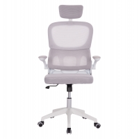 ΚΑΡΕΚΛΑ ΓΡΑΦΕΙΟΥ BASTON HM18236.03 ΓΚΡΙ MESH & ΛΕΥΚΟΣ PP ΣΚΕΛΕΤΟΣ 64x60x127Υεκ.