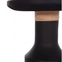 ΒΟΗΘΗΤΙΚΟ ΤΡΑΠΕΖΙ TRED(T) HM18169.01 FIBER CEMENT ΜΑΥΡΟ-ΦΥΣΙΚΟ RATTAN--Φ40x61Υεκ.