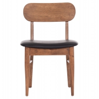 KΑΡΕΚΛΑ ΤΡΑΠΕΖΑΡΙΑΣ SEKOR HM9945.03 ΚΑΡΥΔΙ RUBBERWOOD-ΜΑΥΡΟ PU 51x48x79Υεκ
