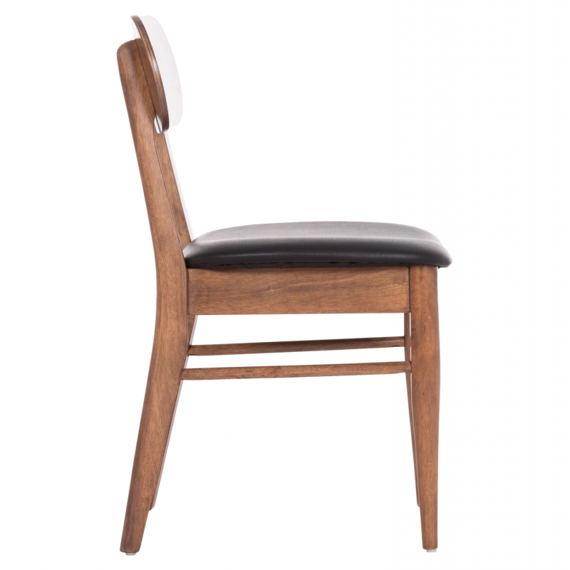 KΑΡΕΚΛΑ ΤΡΑΠΕΖΑΡΙΑΣ SEKOR HM9945.03 ΚΑΡΥΔΙ RUBBERWOOD-ΜΑΥΡΟ PU 51x48x79Υεκ