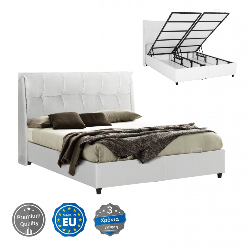 ΚΡEΒΑΤΙ ΜΕ ΑΠΟΘΗΚΕΥΤΙΚΟ ΧΩΡΟ DREAMLET HM716.03 ΛΕΥΚΟ TEDDY ΥΦΑΣΜΑ- ΓΙΑ ΣΤΡΩΜΑ 160x200εκ. ΚΡEΒΑΤΙ ΜΕ ΑΠΟΘΗΚΕΥΤΙΚΟ ΧΩΡΟ DREAMLET HM716.03 ΛΕΥΚΟ TEDDY ΥΦΑΣΜΑ- ΓΙΑ ΣΤΡΩΜΑ 160x200εκ.