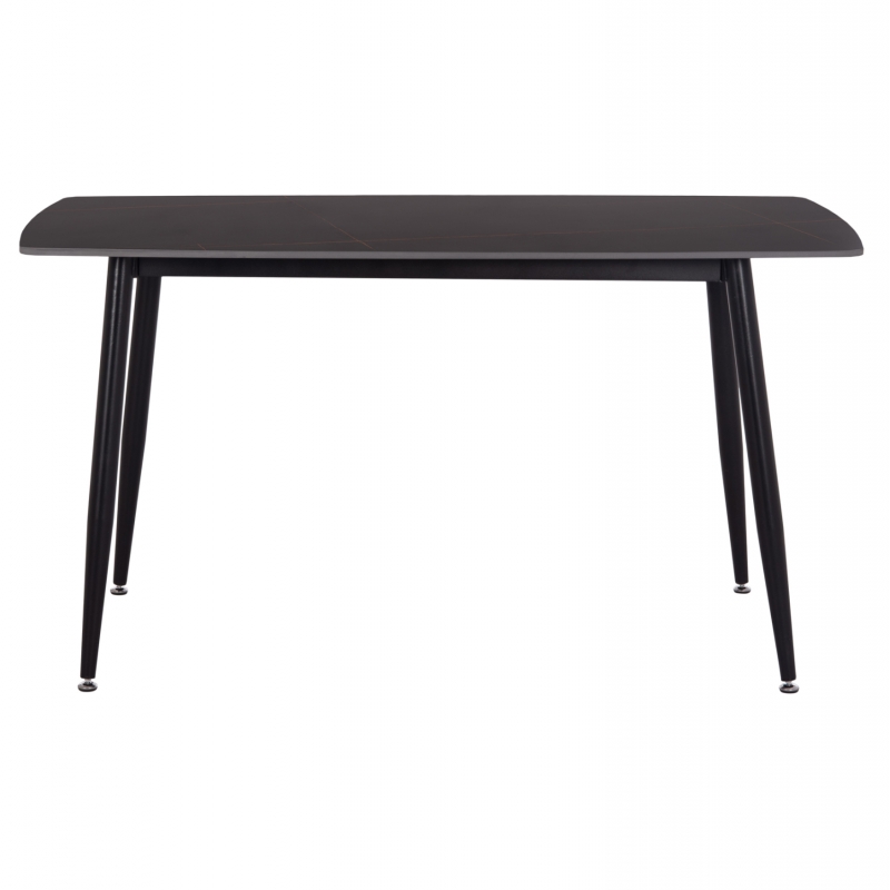 ΤΡΑΠΕΖΙ RAVEN HM18149.02 ΚΕΡΑΜΙΚΟ TOP ΜΕ ΟΨΗ ΜΑΥΡΟ ΜΑΡΜΑΡΟ 140x80x74Υεκ.