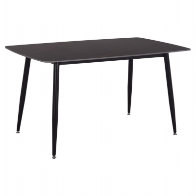 ΤΡΑΠΕΖΙ RAVEN HM18149.02 ΚΕΡΑΜΙΚΟ TOP ΜΕ ΟΨΗ ΜΑΥΡΟ ΜΑΡΜΑΡΟ 140x80x74Υεκ.