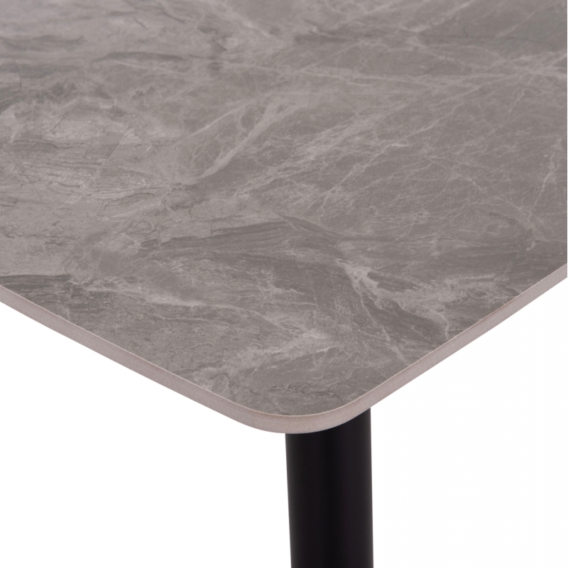 ΤΡΑΠΕΖΙ RAVEN HM9854.13 ΚΕΡΑΜΙΚΟ TOP ΓΚΡΙ ΜΑΡΜΑΡΟ-ΜΑΥΡΟ ΜΕΤΑΛΛΟ 120x70x73Υεκ.