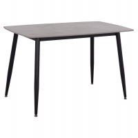 ΤΡΑΠΕΖΙ RAVEN HM9854.13 ΚΕΡΑΜΙΚΟ TOP ΓΚΡΙ ΜΑΡΜΑΡΟ-ΜΑΥΡΟ ΜΕΤΑΛΛΟ 120x70x73Υεκ.
