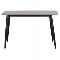 ΤΡΑΠΕΖΙ RAVEN HM9854.13 ΚΕΡΑΜΙΚΟ TOP ΓΚΡΙ ΜΑΡΜΑΡΟ-ΜΑΥΡΟ ΜΕΤΑΛΛΟ 120x70x73Υεκ.