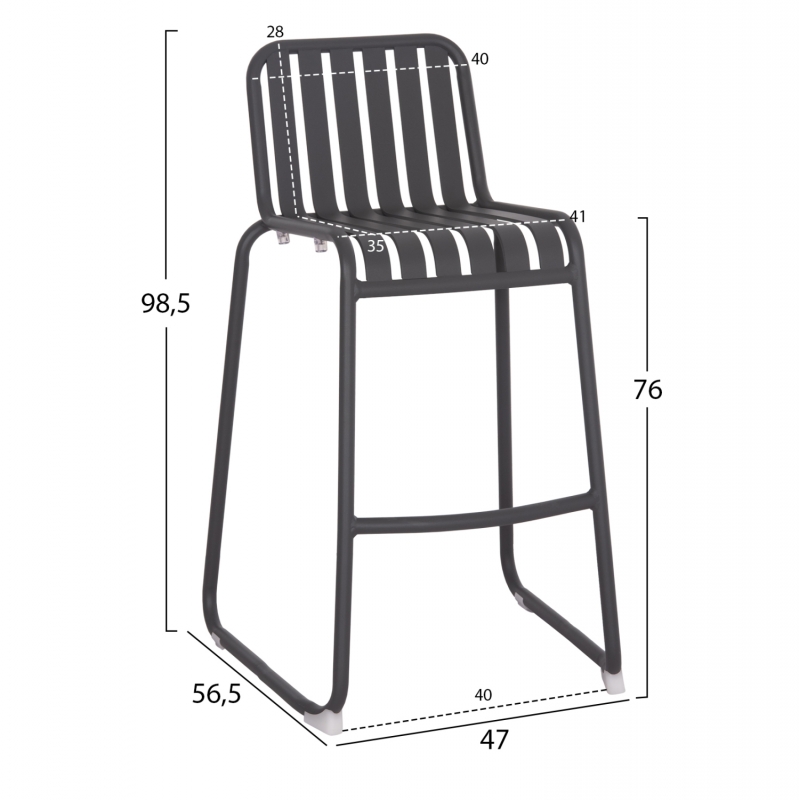 ΣΚΑΜΠΟ ΜΠΑΡ ΑΛΟΥΜΙΝΙΟΥ RACHEL HM6341.01 ΓΚΡΙ 47x56,5x98,5Υεκ. ΣΚΑΜΠΟ ΜΠΑΡ ΑΛΟΥΜΙΝΙΟΥ RACHEL HM6341.01 ΓΚΡΙ 47x56,5x98,5Υεκ.