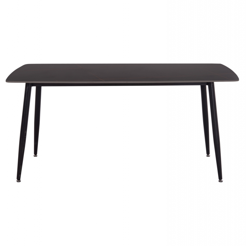 ΤΡΑΠΕΖΙ RAVEN HM18150.02 ΚΕΡΑΜΙΚΟ TOP ΜΕ ΟΨΗ ΜΑΥΡΟ ΜΑΡΜΑΡΟ 160x80x74Υεκ.