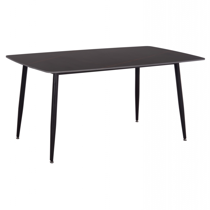ΤΡΑΠΕΖΙ RAVEN HM18150.02 ΚΕΡΑΜΙΚΟ TOP ΜΕ ΟΨΗ ΜΑΥΡΟ ΜΑΡΜΑΡΟ 160x80x74Υεκ.
