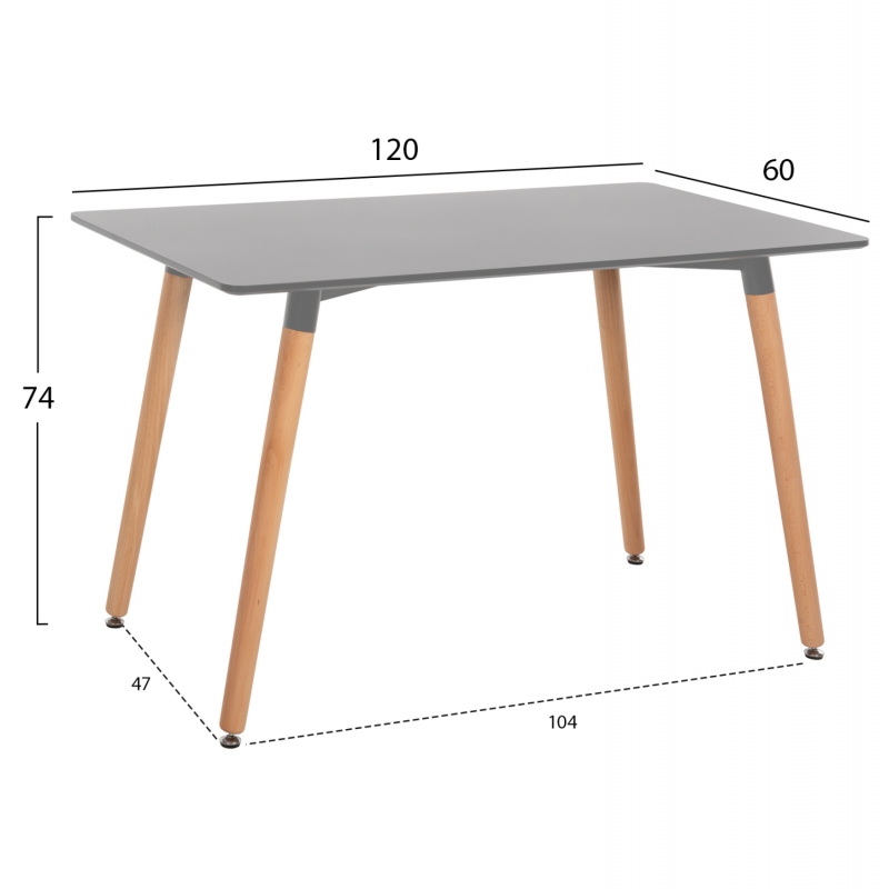 ΣΕΤ ΤΡΑΠΕΖΑΡΙΑΣ 5ΤΜΧ VEGAS HM21185 MDF TOP ΣΕ ΑΝΟΙΧΤΟ ΓΚΡΙ--ΠΟΔΙΑ ΟΞΙΑΣ