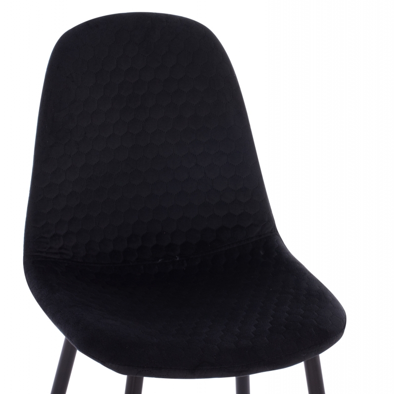 ΣΕΤ ΤΡΑΠΕΖΑΡΙΑΣ 5ΤΜΧ BROLIN HM21191 MDF TOP-ΜΕΤΑΛΛΙΚΑ ΠΟΔΙΑ-ΒΕΛΟΥΔΟ--ΜΑΥΡΟ