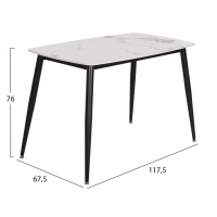 ΣΕΤ ΤΡΑΠΕΖΑΡΙΑΣ 5ΤΜΧ LATRELL HM21192 ΤΡΑΠΕΖΙ ΚΕΡΑΜΙΚΟ TOP-ΒΕΛΟΥΔΟ ΓΚΡΙ ΚΑΡΕΚΛΕΣ