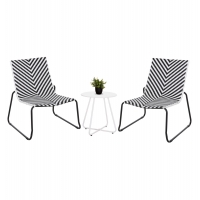 ΣΕΤ LOUNGE 3TMX ΕΞ.ΧΩΡΟΥ PONY HM21193.02 ΜΕΤΑΛΛΟ ΚΑΙ ΣΥΝΘ.RATTAN ΣΕ ΛΕΥΚΟ-ΜΑΥΡΟ