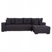ΓΩΝΙΑΚΟΣ ΚΑΝΑΠΕΣ-ΚΡΕΒΑΤΙ ΜΕ ΑΠΟΘ.ΧΩΡΟ TRENDSTON HM3302.01R ΓΚΡΙ ΥΦΑΣΜΑ 298x177x95Υεκ
