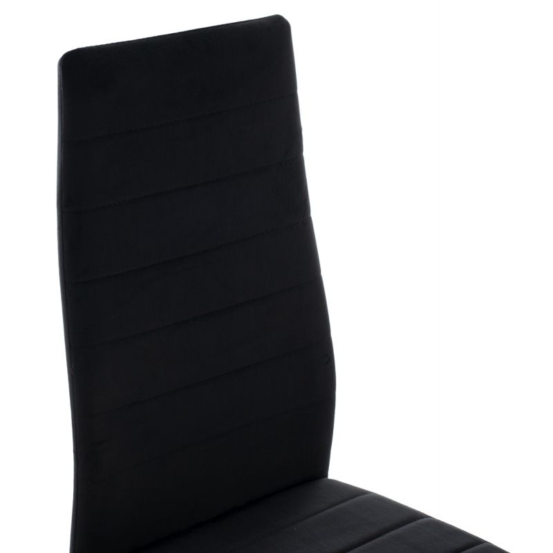 ΣΕΤ ΤΡΑΠΕΖΑΡΙΑΣ 5ΤΜΧ MINIMAL HM21173 MDF TOP ΜΑΥΡΟ-ΒΕΛΟΥΔΟ & ΜΕΤΑΛΛΟ ΜΑΥΡΟ