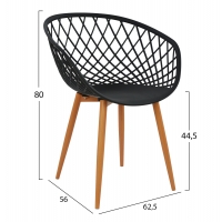 ΣΕΤ ΤΡΑΠΕΖΑΡΙΑΣ 5ΤΜΧ ARIADNE HM21174 MDF TOP & ΠΟΛΥΠΡΟΠΥΛΕΝΙΟ ΣΕ ΜΑΥΡΟ