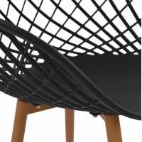 ΣΕΤ ΤΡΑΠΕΖΑΡΙΑΣ 5ΤΜΧ ARIADNE HM21174 MDF TOP & ΠΟΛΥΠΡΟΠΥΛΕΝΙΟ ΣΕ ΜΑΥΡΟ