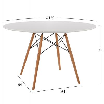 ΣΕΤ ΤΡΑΠΕΖΑΡΙΑΣ 5ΤΜΧ MAGGIE HM21186 MDF TOP & ΠΟΛΥΠΡΟΠΥΛΕΝΙΟ ΣΕ ΛΕΥΚΟ ΧΡΩΜΑ
