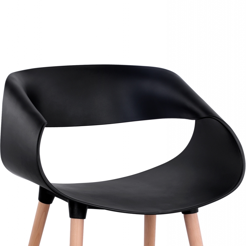 ΣΕΤ ΤΡΑΠΕΖΑΡΙΑΣ 5ΤΜΧ MAGGIE HM21187 MDF TOP & ΠΟΛΥΠΡΟΠΥΛΕΝΙΟ ΣΕ ΜΑΥΡΟ ΧΡΩΜΑ