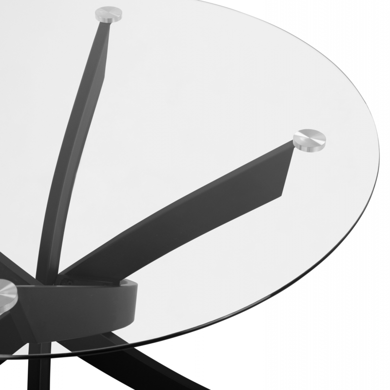 ΣΕΤ ΤΡΑΠΕΖΑΡΙΑΣ 5ΤΜΧ LADY HM21199.03 ΓΥΑΛΙ--ΜΕΤΑΛΛΟ ΣΕ ΜΑΥΡΟ & ΒΕΛΟΥΔΟ ΚΥΠΑΡΙΣΣΙ