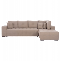 ΓΩΝΙΑΚΟΣ ΚΑΝΑΠΕΣ-ΚΡΕΒΑΤΙ ΜΕ ΑΠΟΘ.ΧΩΡΟ TRENDSTON HM3302.03R ΜΠΕΖ ΥΦΑΣΜΑ 298x177x95Υεκ