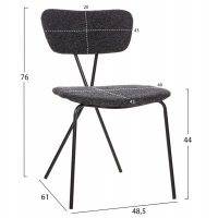 ΣΕΤ ΤΡΑΠΕΖΑΡΙΑΣ 5ΤΜΧ BROLIN HM21200 MDF TOP & ΜΕΤΑΛΛΟ ΜΑΥΡΟ-ΣΚΟΥΡΟ ΓΚΡΙ ΥΦΑΣΜΑ
