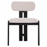 ΚΑΡΕΚΛΑ ΤΡΑΠΕΖΑΡΙΑΣ KARVO HM18252.02 ΕΚΡΟΥ ΥΦΑΣΜΑ--ΞΥΛΟ ΣΕ ΜΑΥΡΟ 57x50x78,5Υεκ.