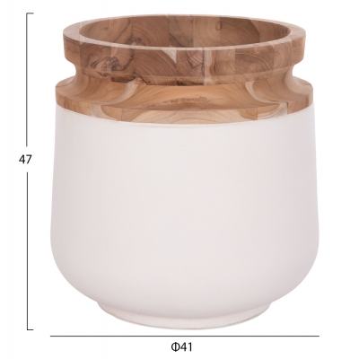 ΔΙΑΚΟΣΜΗΤΙΚΑ ΒΑΖΑ ΔΑΠΕΔΟΥ 2ΤΜΧ LINTER HM21140.02 FIBER CEMENT ΛΕΥΚΟ-ΞΥΛΟ ΤΕΑΚ 47Υ & 60Υεκ