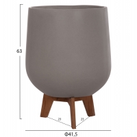 ΣΕΤ 3 ΓΛΑΣΤΡΕΣ ΜΕ TEAK ΒΑΣΕΙΣ TRYLL HM4681.03 FIBER CEMENT--ΓΚΡΙ