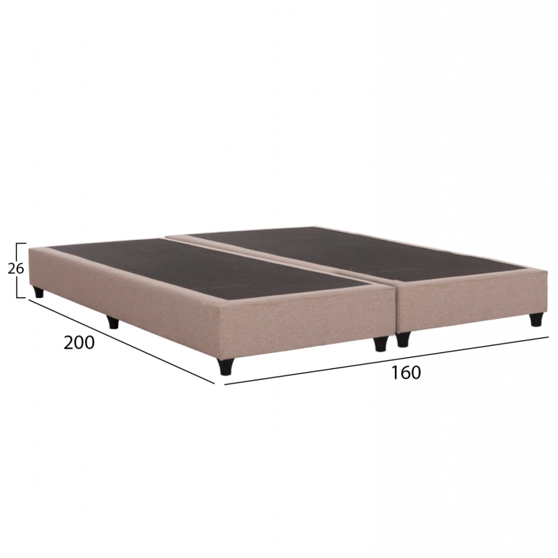 ΥΠΟΣΤΡΩΜΑ/ΚΡΕΒΑΤΙ ΥΠΕΡΔΙΠΛΟ SIGGY HM21217.01 ΜΠΕΖ ΥΦΑΣΜΑ--ΓΙΑ 160x200εκ.