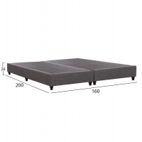 ΥΠΟΣΤΡΩΜΑ/ΚΡΕΒΑΤΙ KING-SIZE SIGGY HM21218 ΓΚΡΙ ΥΦΑΣΜΑ--ΓΙΑ 180x200εκ.