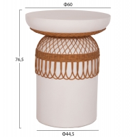 ΒΟΗΘΗΤΙΚΟ ΤΡΑΠΕΖΙ PRILEP HM18159.02 FIBER CEMENT ΛΕΥΚΟ & RATTAN--Φ60x76,5Υεκ ΒΟΗΘΗΤΙΚΟ ΤΡΑΠΕΖΙ PRILEP HM18159.02 FIBER CEMENT ΛΕΥΚΟ & RATTAN--Φ60x76,5Υεκ