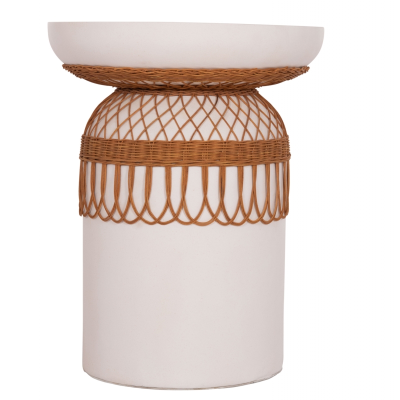 ΒΟΗΘΗΤΙΚΟ ΤΡΑΠΕΖΙ PRILEP HM18159.02 FIBER CEMENT ΛΕΥΚΟ & RATTAN--Φ60x76,5Υεκ ΒΟΗΘΗΤΙΚΟ ΤΡΑΠΕΖΙ PRILEP HM18159.02 FIBER CEMENT ΛΕΥΚΟ & RATTAN--Φ60x76,5Υεκ