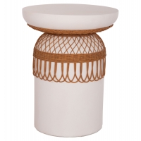 ΒΟΗΘΗΤΙΚΟ ΤΡΑΠΕΖΙ PRILEP HM18159.02 FIBER CEMENT ΛΕΥΚΟ & RATTAN--Φ60x76,5Υεκ ΒΟΗΘΗΤΙΚΟ ΤΡΑΠΕΖΙ PRILEP HM18159.02 FIBER CEMENT ΛΕΥΚΟ & RATTAN--Φ60x76,5Υεκ