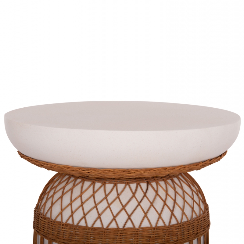 ΒΟΗΘΗΤΙΚΟ ΤΡΑΠΕΖΙ PRILEP HM18159.02 FIBER CEMENT ΛΕΥΚΟ & RATTAN--Φ60x76,5Υεκ ΒΟΗΘΗΤΙΚΟ ΤΡΑΠΕΖΙ PRILEP HM18159.02 FIBER CEMENT ΛΕΥΚΟ & RATTAN--Φ60x76,5Υεκ