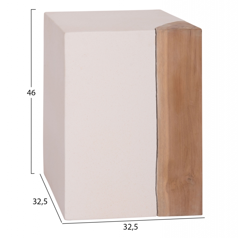 ΒΟΗΘΗΤΙΚΟ ΤΡΑΠΕΖΙ LEIA-ΣΚΑΜΠΟ HM18163.02 FIBER CEMENT ΛΕΥΚΟ-ΞΥΛΟ TEAK 32.5x32.5x46Υεκ. ΒΟΗΘΗΤΙΚΟ ΤΡΑΠΕΖΙ LEIA-ΣΚΑΜΠΟ HM18163.02 FIBER CEMENT ΛΕΥΚΟ-ΞΥΛΟ TEAK 32.5x32.5x46Υεκ.