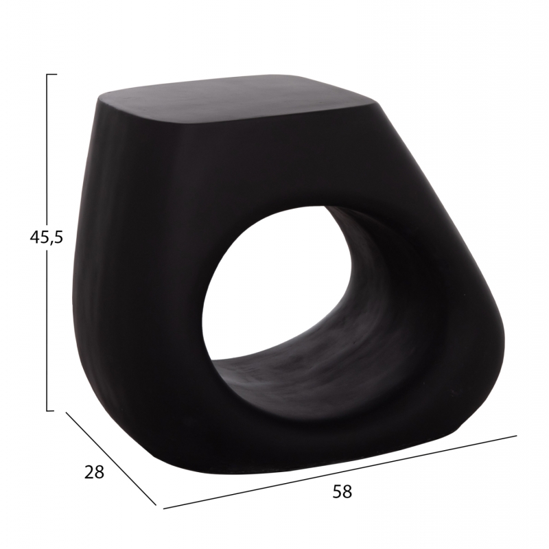 ΣΚΑΜΠΟ ΣΑΛΟΝΙΟΥ LANS HM4691.01 FIBER CEMENT ΣΕ ΜΑΥΡΟ--58x28x45.5Υεκ.