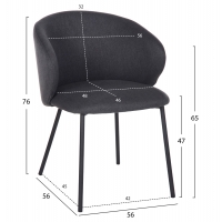 ΣΕΤ ΤΡΑΠΕΖΑΡΙΑΣ 5ΤΜΧ RAVEN HM21069.02 ΚΕΡΑΜΙΚΟ TOP ΜΑΥΡΟ ΜΑΡΜΑΡΟ & 4 ΚΑΡΕΚΛΕΣ