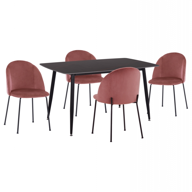 ΣΕΤ ΤΡΑΠΕΖΑΡΙΑΣ 5ΤΜΧ RAVEN HM21072.02 ΚΕΡΑΜΙΚΟ TOP ΜΑΥΡΟ ΜΑΡΜΑΡΟ & 4 ΚΑΡΕΚΛΕΣ ΣΕΤ ΤΡΑΠΕΖΑΡΙΑΣ 5ΤΜΧ RAVEN HM21072.02 ΚΕΡΑΜΙΚΟ TOP ΜΑΥΡΟ ΜΑΡΜΑΡΟ & 4 ΚΑΡΕΚΛΕΣ