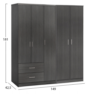 ΝΤΟΥΛΑΠΑ 5ΦΥΛΛΗ CAESAR HM21234.01 ΜΕΛΑΜΙΝΗ ΧΡΩΜΑ ZEBRANO 150x42.5x181Υεκ