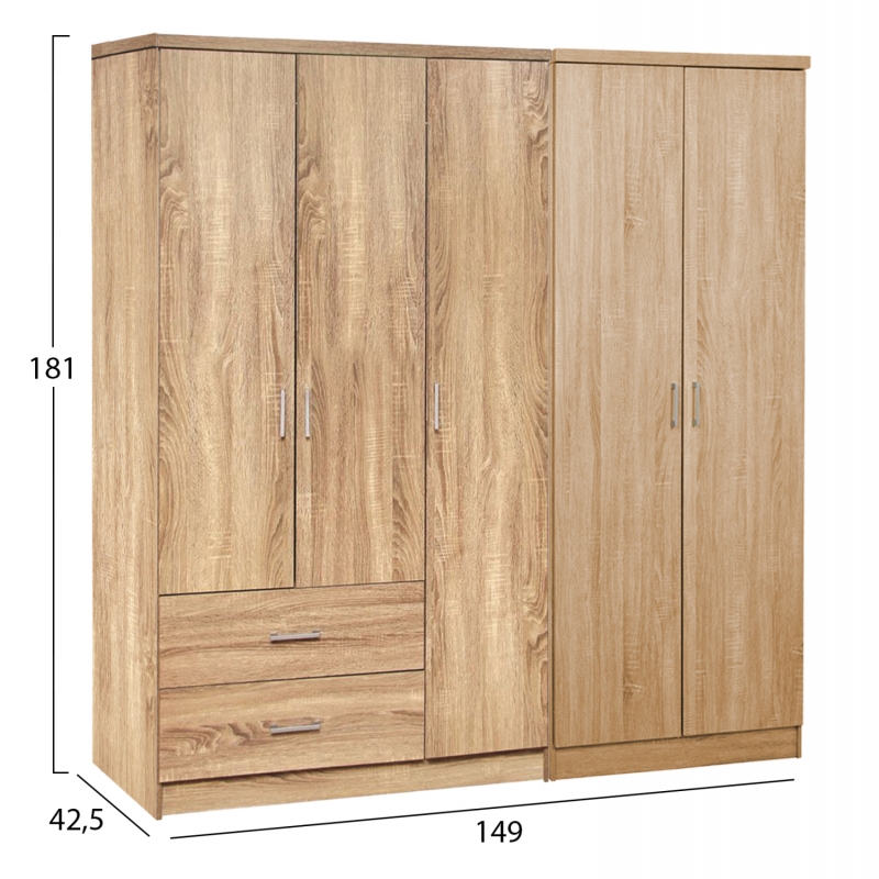 ΝΤΟΥΛΑΠΑ 5ΦΥΛΛΗ CAESAR HM21234.02 ΜΕΛΑΜΙΝΗ ΧΡΩΜΑ SONAMA 150x42.5x181Υεκ ΝΤΟΥΛΑΠΑ 5ΦΥΛΛΗ CAESAR HM21234.02 ΜΕΛΑΜΙΝΗ ΧΡΩΜΑ SONAMA 150x42.5x181Υεκ